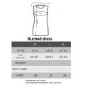 Women Sleeveless Knee Length Bodycon Plain Fashion Gown Purple Color Rush Dress Stretchy Cotton Rib Fabric 190 Gsm O Neck / Ladies / Girls. 