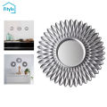 【BestGO】Fityle Modern Chic Round Sunburst Wall Mirror, Decorative Wall Mounted Bathroom Vanity Wall Accent Mirror Decor for Bedroom Home Baby Room. 