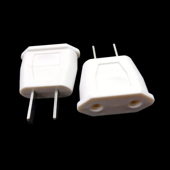 2Pcs%20Travel%20Plug%206A,%20European%20Inlet%20to%202-falt%20pins%20Outlet%20Adapter,%20CE%20Certificated%20Electrical%20AC%20Power%20Plug%20-%20Image%204