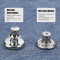 10pcs 17 Mm Seamless Metal Jeans Stud Button Replacement Adjustable Pin Instant Jeans Button. 