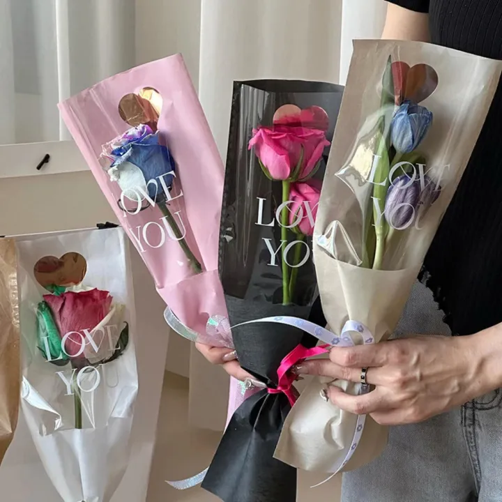 Single%20Rose%20Sleeves%20Love%20Cellophane%20Flower%20Wrapping%2010pc%20Packaging%20Bag%20Bouquet%20Packaging%20for%20Valentine%20Valentine'S%20Day%20Gift%20-%20Image%203