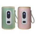 USB Milk Water Warmer Travel Stroller Insulated Bag Digital Display Nursing Bottle Heater for Outdoor Winter -Green. 