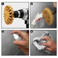 Eraser Wheel Decal Remover Set 4 Inch Adhesive Sticker and Vinyl Remover with Plastic Razor Blades and Drill Adapter. 