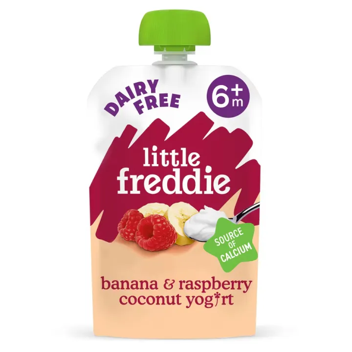 Little Freddie  Banana & Raspberry Coconut Dairy Free Yoghurt 90g