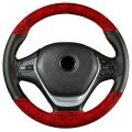 Wheel Cover Uni-versal Braided 38Cm Wood Grain Steering Cover Sports Steering Leather Automotive Hub Wheel Case. 
