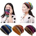 Women Men Stylish Pattern Soft Stretchy Winter Hats Beanie Cap Ear-Protector Neck Scarf. 