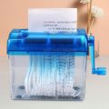 Manual Shredder Paper Shredder Mini Hand Crank Shredder Desktop Stationery Home A4 Paper Portable Receipts Hand Shredder. 