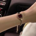 [ many stars ] Red Watch Pull-out Super Flash Bracelet Female Light Luxury Temperament Hand Jewelry. 