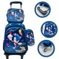 img School Trolley Bag for boys School Trolley Bag For Kids boys Student Rolling Backpack Bags. 