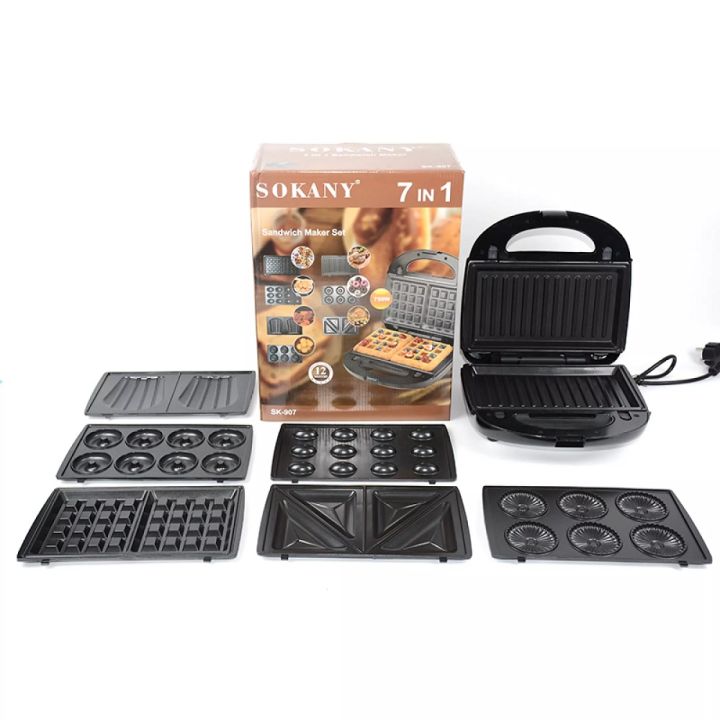 SOKANY%207-in-1%20Multifunctional%20Electric%20Sandwich%20Muffin%20Cake%20Donut%20Waffle%20Maker%20-%20Image%203