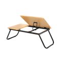 Wooden Portable Folding Laptop Notebook Tablet Computer Table Desk Stand with Mouse Pad Ergonomics Design Suitable for Reading Studying. 