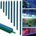 Aquarium Air Stone Bar 4/6/8/10/12/18/24 Inch Fish Tank Bubble Wall Bubbler Fish Tank Bubbler Stone with Plastic Base Square Oxygen Diffuser Air Stone Strip. 