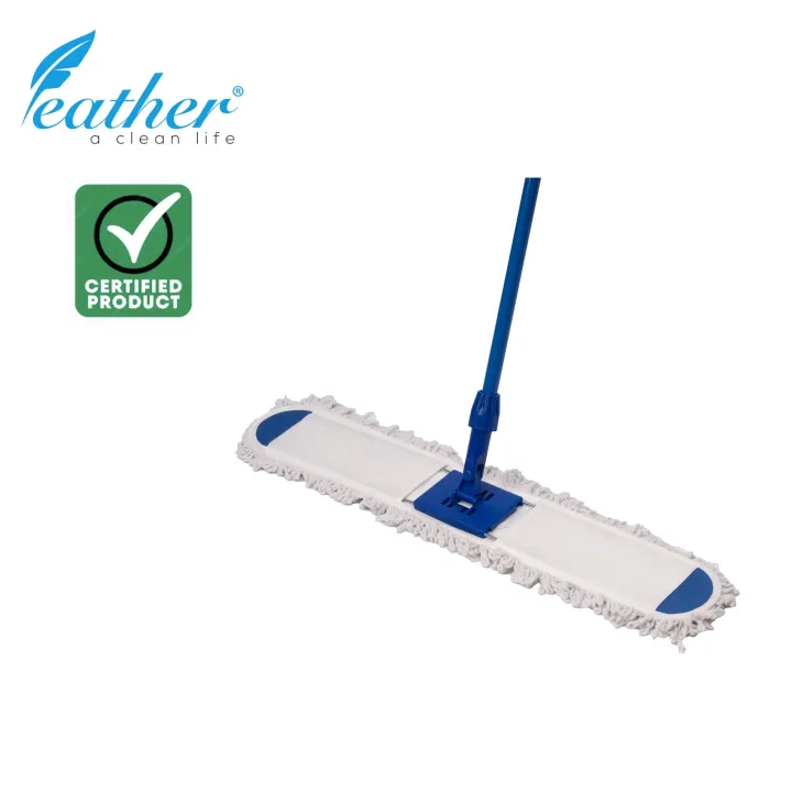 80CM INDUSTRIAL COTTON FLAT MOP WITH 120CM METAL HANDLE