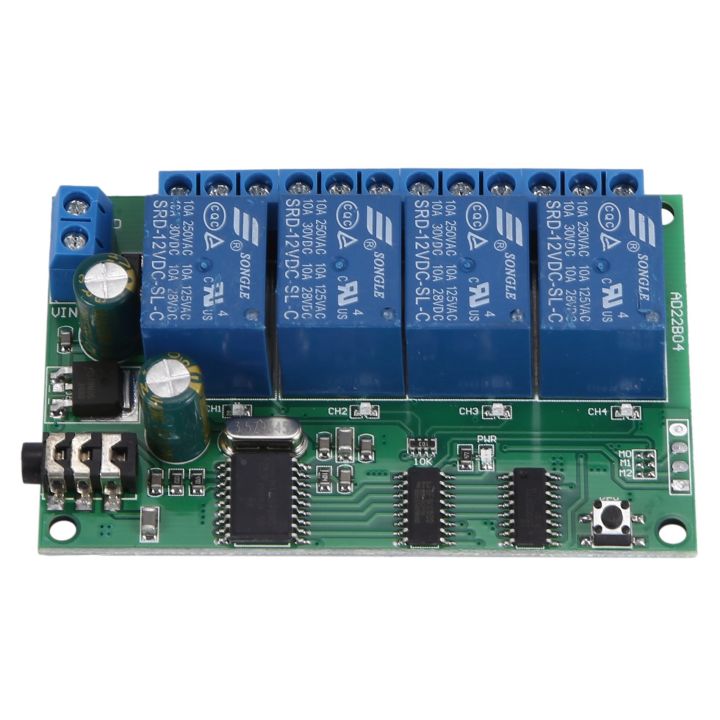 AD22B04 4 CH DTMF MT8870 Audio Decoder Smart Home Relay Controller ...