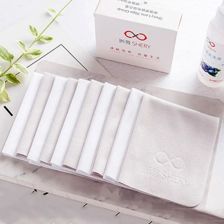 microfiber cloth 10 Pieces Eyeglass Cloths Microfiber Suede Professional Wipe Cell Phone Screen Eye Cleaning Cloths Box Set