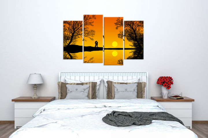 3D Wall Art High Quality Wood Framed Home Decor (4 feet) - Couple