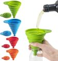 Foldable Funnel Silicone Collapsible Funnel Portable Funnels For Fuel Hopper Collapsible Beer/ Oil Funnels Kitchen Tools. 
