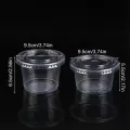 50Pcs 250/300ML Pudding Cups With Lids Plastic Boxes Ice-Cream Dessert Cups Dounp. 