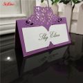 【HUT】 10Pcs 9*9Cm Laser Cut Conference Table Name Table Card Creative Wedding Guest Seat Table Card Personality Name Card 5Z. 