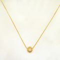 18Inch Short Gold plated Rich look Box chain 01MM Ball 10mm small pendant chain for women. 