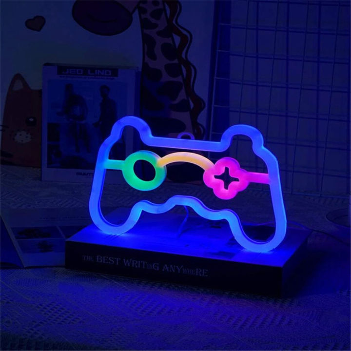 Game Neon Sign Gamepad Shape Led Neon Lights Signs For Wall Decor ...