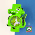 Baby Watch 3D Cartoon Kids Watches Birthday Gift 1-15 Years Old Girl Boy Children Time Toy Watch Free Spare Battery.