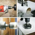 Professional 11PCS Set Hole Saw Drill Bit Kit Mandrel Wood Aluminum Plaster Board Copper Metal Plastic Carbon Steel Widely High Quality Hole Saw Kit With Carrying Case. 