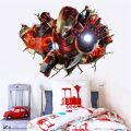 wall stickers Spiderman Avengers Wall Sticker Children Bedroom Wallpaper Boys Kids Room Poster 3d Self-adhesive Vinyl Decals Home Decor Mural. 