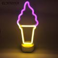 ECHIDNA Night Light Creative Ice Cream/Ice Lolly Sign LED Neon Light. 