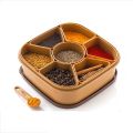 7 Section Masala Box, 700ml Masala Container For Kitchen, Multipurpose Masala&Rangoli box, Airtight Masala Storage Containr Spice Rack. 