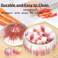 Garlic Keeper for Counter with Lid Ventilated Ceramic Garlic Keeper, Garlic Holder. 