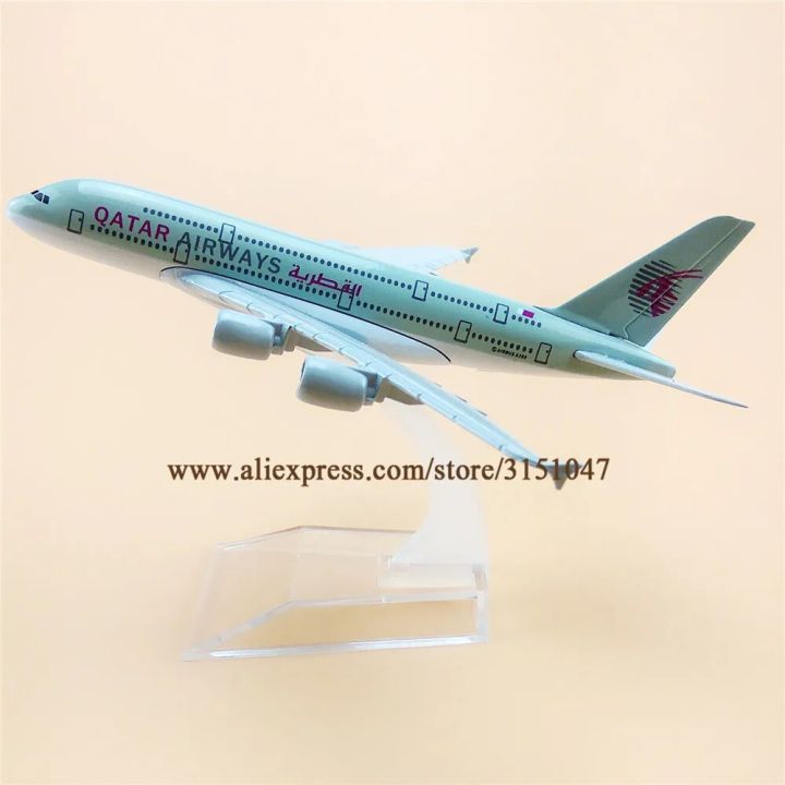 16cm Air QATAR Airways 380 A380 Airlines Airplane Model Plane Model Alloy Metal Aircraft Diecast Toy Kids Gift