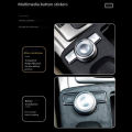 Car Multimedia Button Trim Cover Decoration Sticker for Mercedes Benz C E Class W204 CLS GLK C180 E260 2007-2017. 