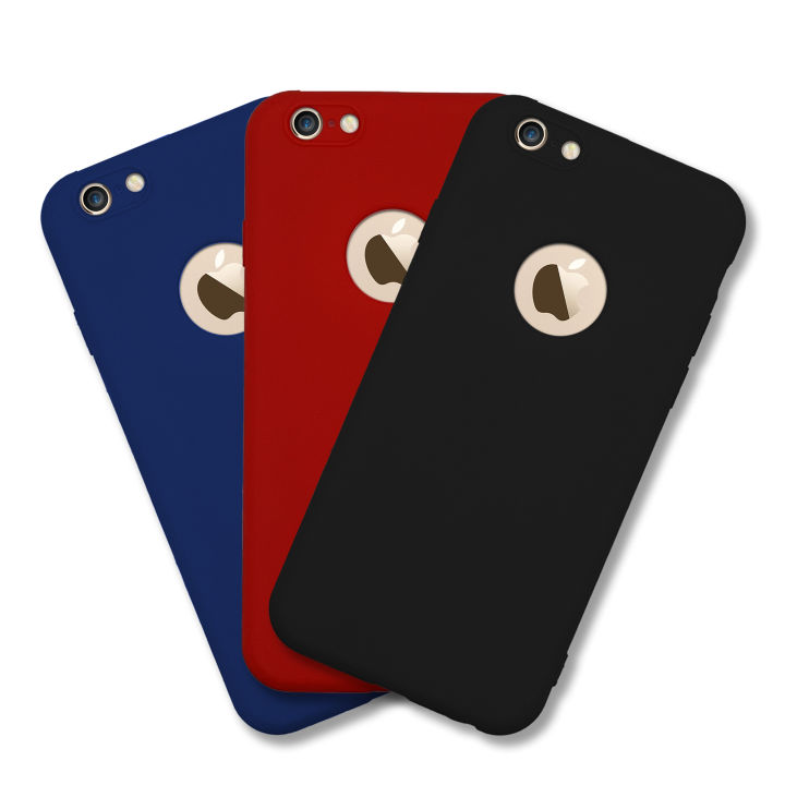 Ultra Slim Soft Silicon Case For iPhone 6 / 6s Matte TPU Logo Cut Rubber Back Cover