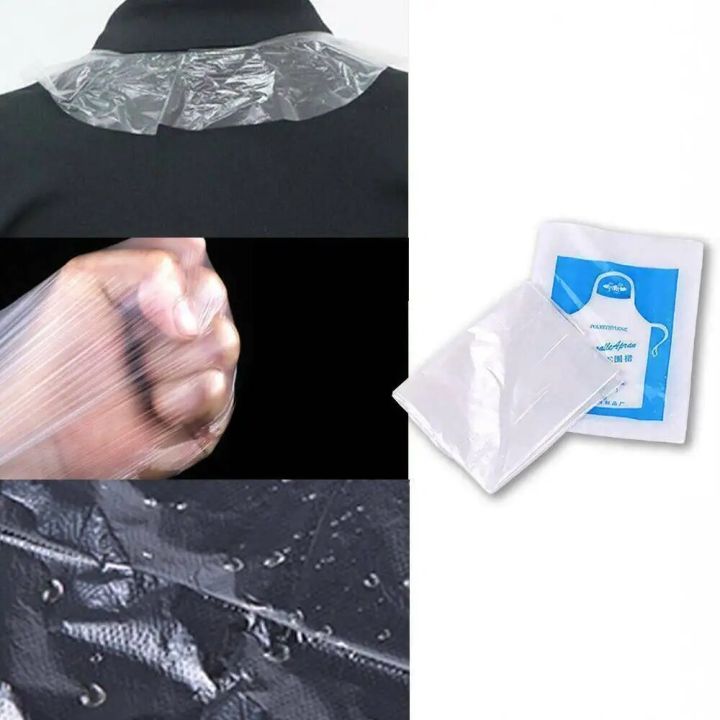 100%20Pcs%20Disposable%20Plastic%20Aprons%20Eco%20Flat%20Pack%20Protection%20Body%20Polythene%20Clear%20Waterproof%20Oil%20Proof%20Thickened%20Disposable%20Apron%20-%20Image%203