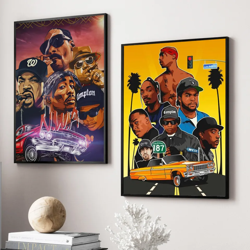 West Coast Pop Hip Hop Singer Wall Art Poster Graffiti Famous