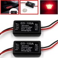 4Piece GS-100A Brake Light Flasher Module DC 12-24V 2A High Brake Controller Tail Lamp Safety Prompt Controller. 