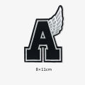 Self-Adhesive Black Embroidery Badge Cloth Stickers down Jacket Clothes Jeans Patch Holes Fixing Fashion Decorative Sticker. 