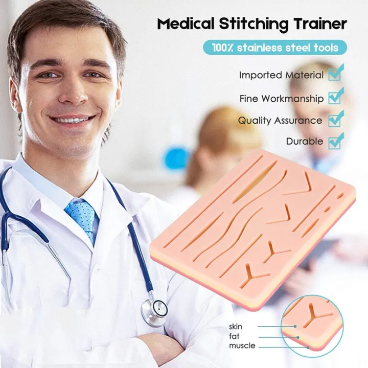 Silicone%20Suture%20Pad-1%20x%20suture%20practice%20pad%0D%0A6%20x%20Nylon%20monofilament%20training%20thread%0D%0A6%20x%20Silk%20braided%20training%20thread%0D%0A1%20x%20toolkit(random%20style,%20don't%20accept%20the%20specified%20style)%20%0D%0A5%20x%20tools%0D%0A5%20x%20Blades-Photo%20Color%20-%20Image%203