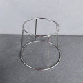 Double Tier Pie Stand 2-Tier Round Serving Tray Holder Stainless Steel 17-23cm. 