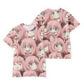 Hot spy X family T-shirts anime girl Anya larger 3D print streetwear men women fashion oversized T shirt kids tees tops clothing. 