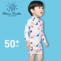 UV One Piece with Cap Children's Swimwear Shark Long Sleeve Bathing Suit Baby Toddler Beachwear Kids. 