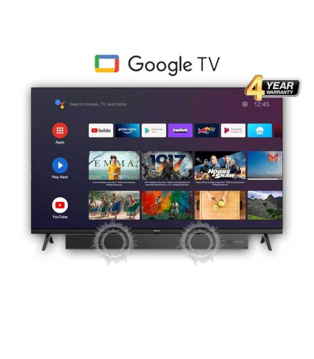 Konka 55 Inch V Max GOOGLE Smart TV with Sound Bar – V-UDG55CK685ANT (04 Years Warranty)