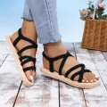 【ZOSR】Women's Fashionable Lace-up Non-Slip Wear-Resistant Soft Bottom Comfortable Flat Heel Sandals. 