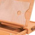 Wood Easel Box with Handle Desktop Sketch Box for Drafting Drawing Sketching. 