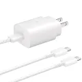Samsung Super Fast Charger Adapter 25W EP-TA800 PD Travel Wall Chargers | With 3A USB C To USB C Cable | For Galaxy S20 S20+ S21 Ultra Note 20 10+ 5G A90 A80 A71 A70 5G. 