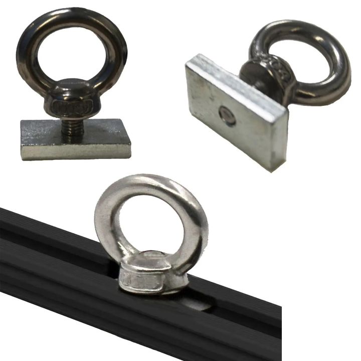 2x Kayak Anchor Track Tie Down Point Rail Trailer Caravan Hold Bungee ...