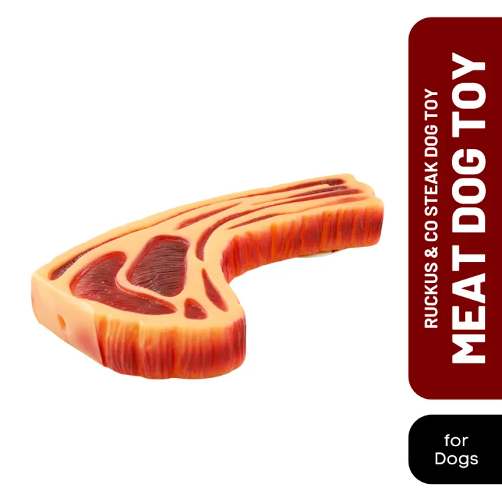 Meat Squeaky Toy Creative Bite-proof Rubber Food Dog Toy Dog Chewing Toy