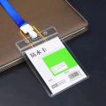 1/5pcs Vertical Transparent Soft ID Card Bag Certificate Card PVC Case with Zipper Badge Work Card Holder Accessories. 