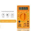 DT830D Mini Digital Multimeter Voltmeter Voltage Ampere Ohm Tester DC AC Ammeter Power Meter Test with Probe Buzzer and Free Battery. 